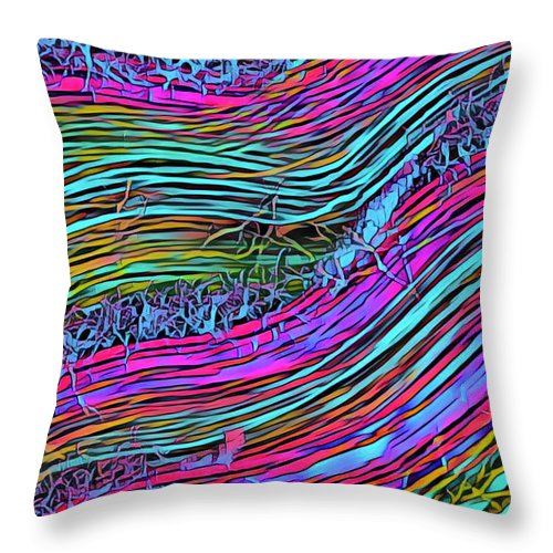Neon Circuit - Throw Pillow