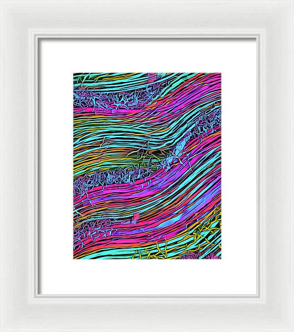 Neon Circuit - Framed Print