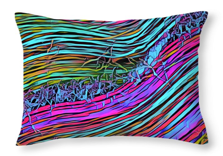 Neon Circuit - Throw Pillow