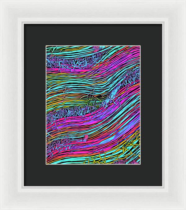 Neon Circuit - Framed Print