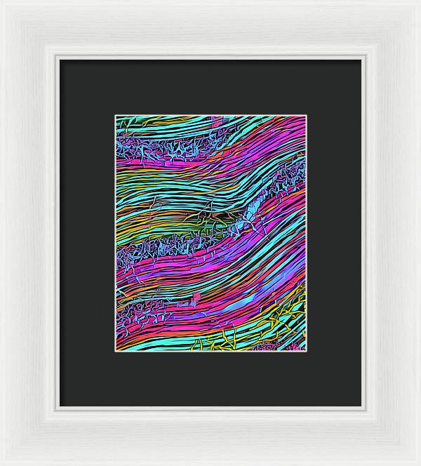 Neon Circuit - Framed Print