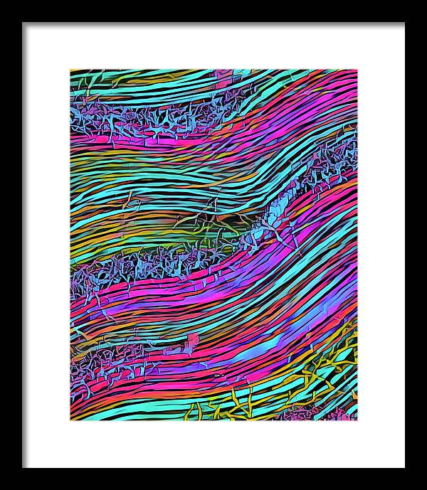 Neon Circuit - Framed Print