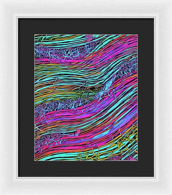 Neon Circuit - Framed Print