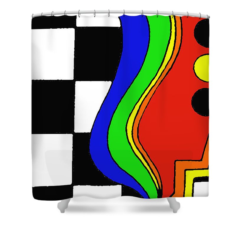 Retro Waves - Shower Curtain