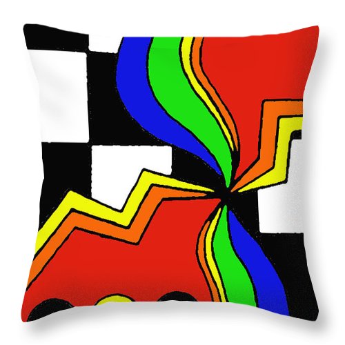 Retro Waves - Throw Pillow