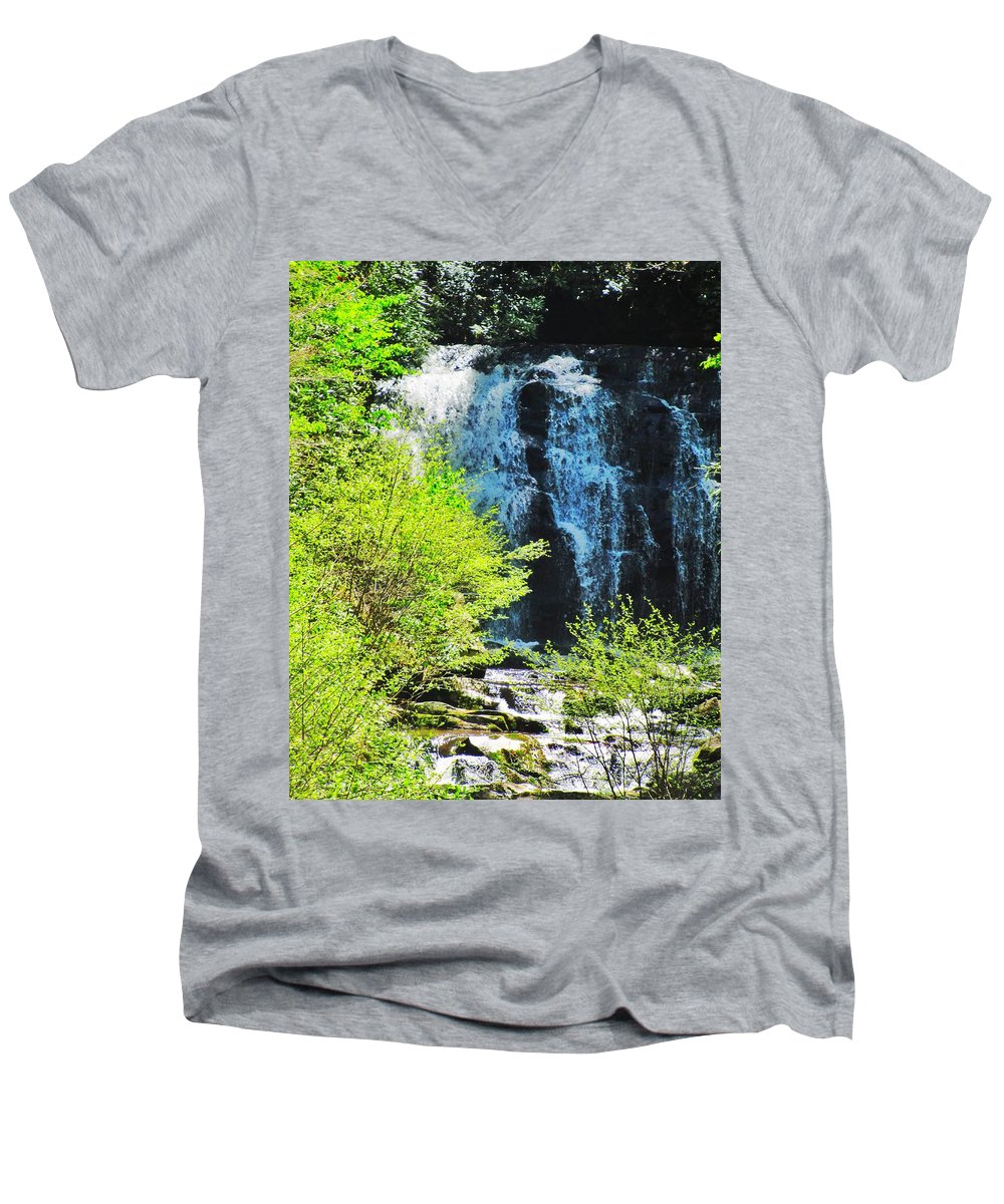 Roaring Fork Waterfall - Men's V-Neck T-Shirt