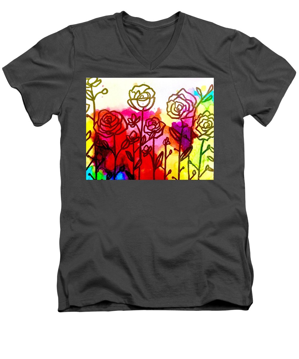 Rose Garden  - Men's V-Neck T-Shirt