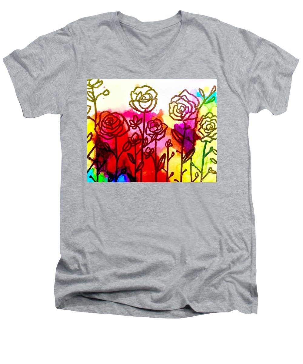 Rose Garden  - Men's V-Neck T-Shirt