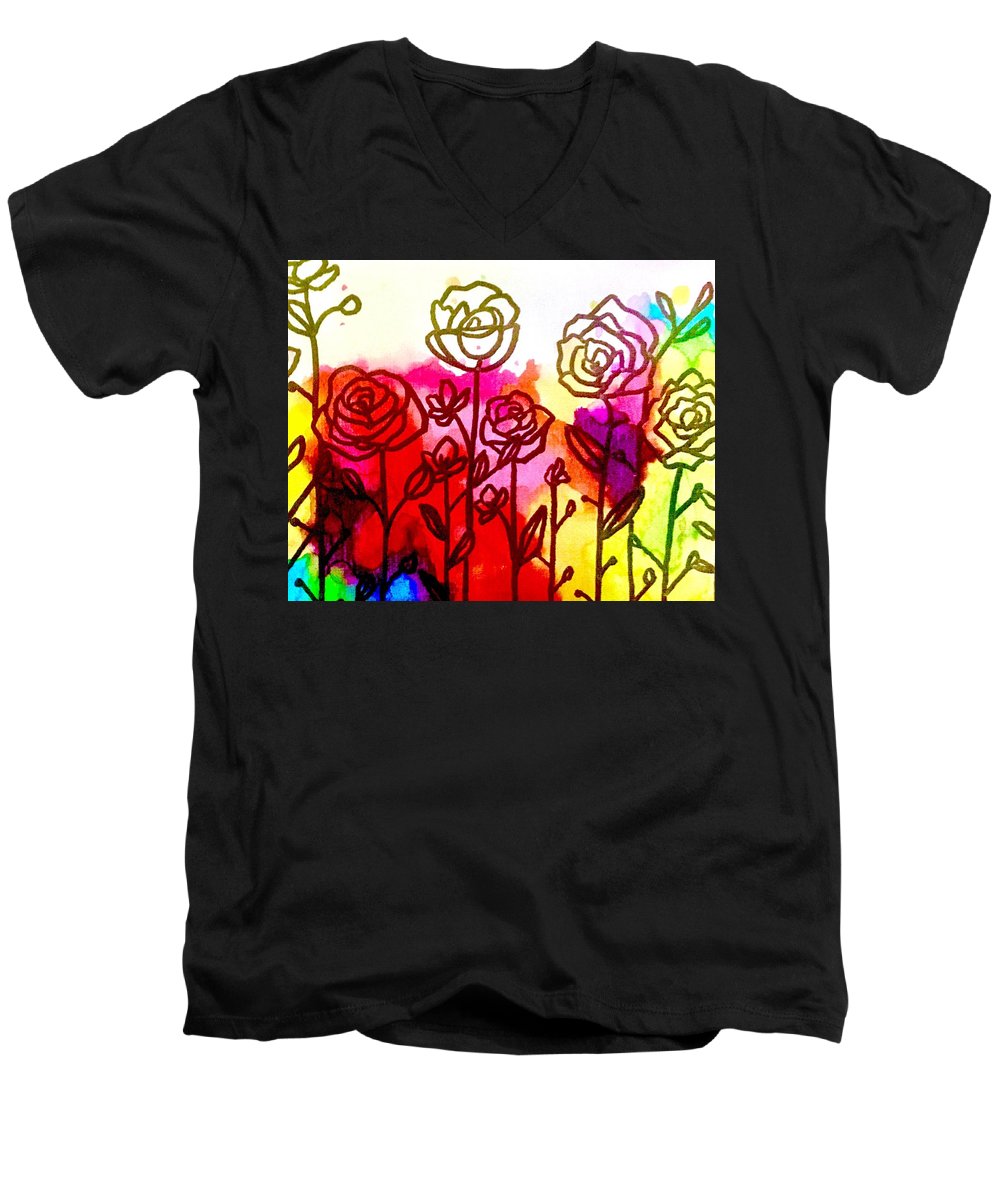 Rose Garden  - Men's V-Neck T-Shirt