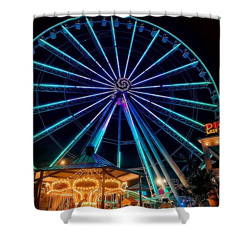 The Island Wheel Color - Shower Curtain
