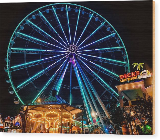 The Island Wheel Color - Wood Print