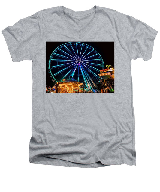 The Island Wheel Color - Men's V-Neck T-Shirt