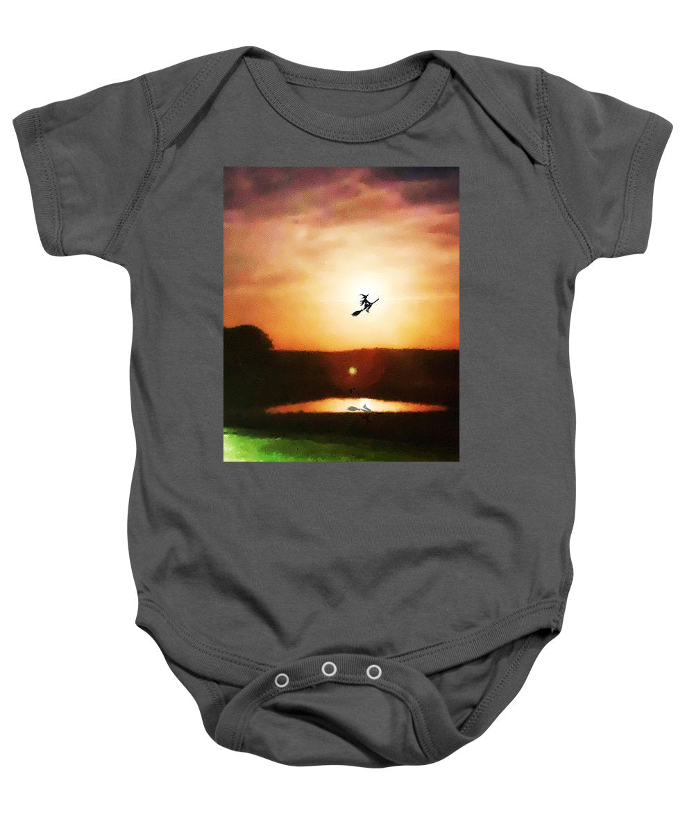 Traveling By Moonlight - Baby Onesie