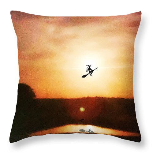 Traveling By Moonlight - Throw Pillow