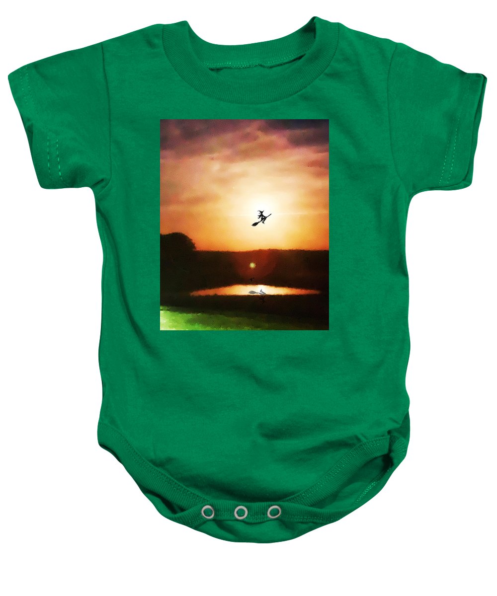 Traveling By Moonlight - Baby Onesie