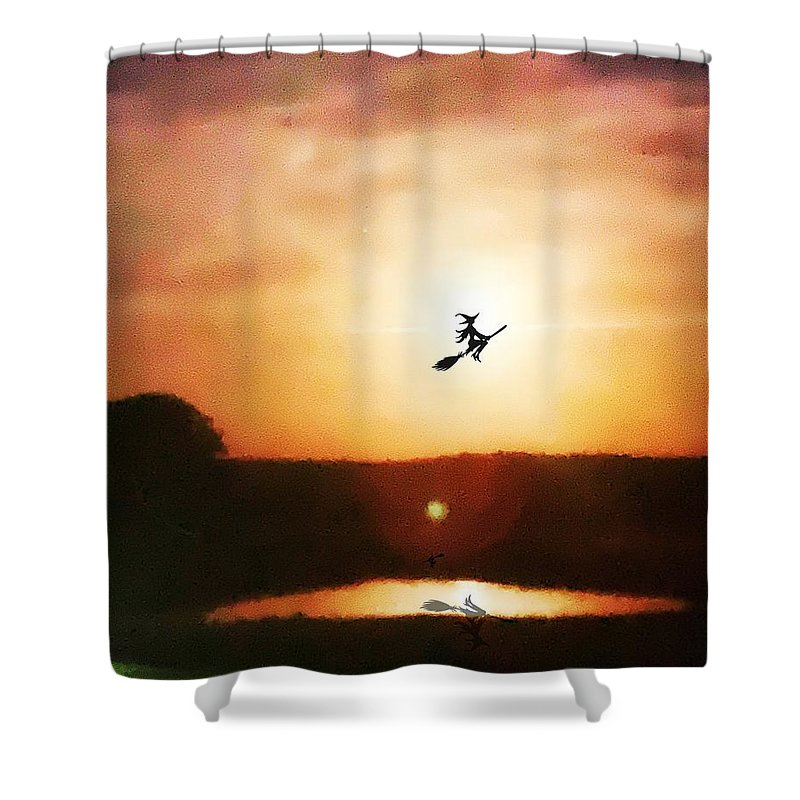 Traveling By Moonlight - Shower Curtain