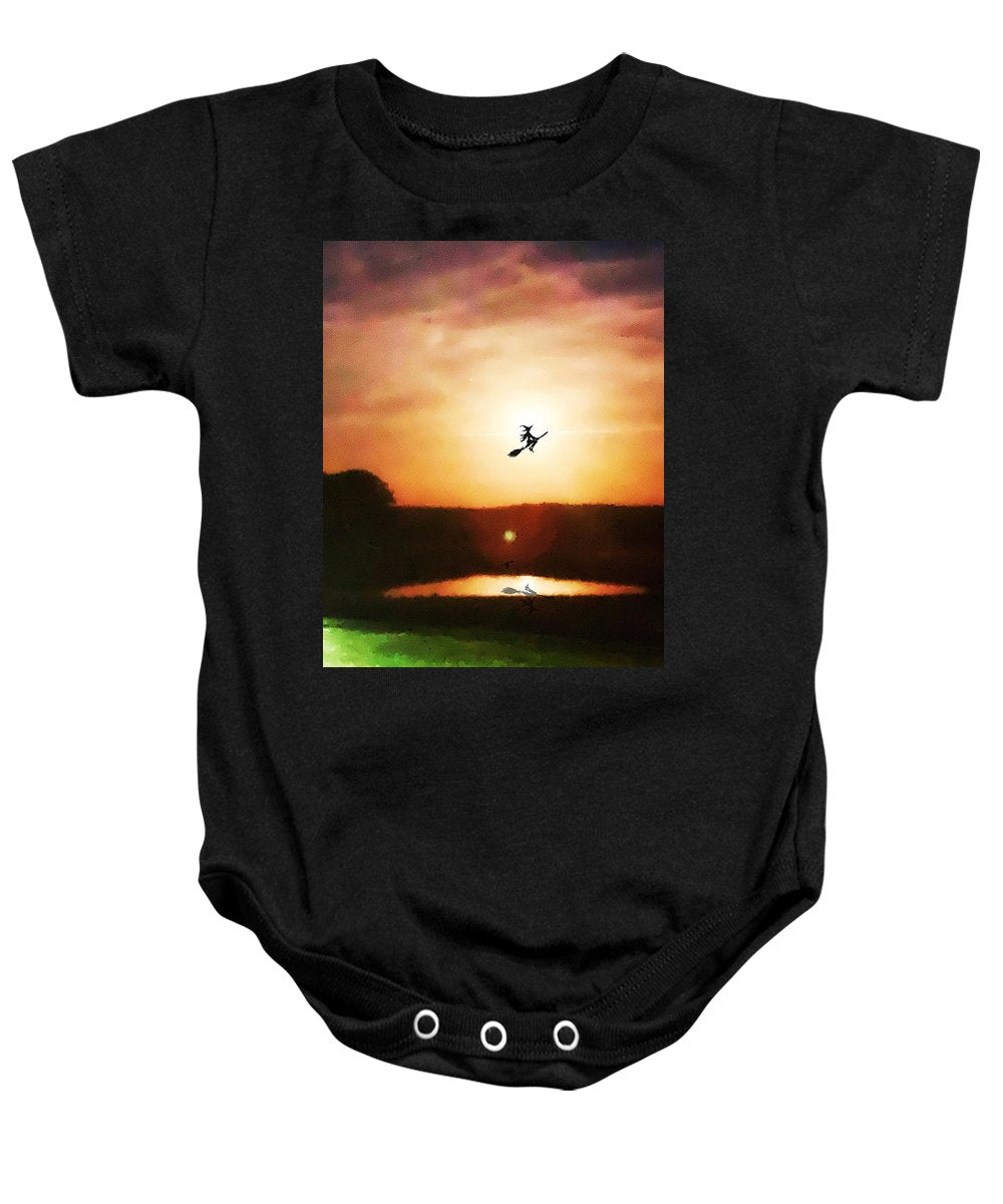 Traveling By Moonlight - Baby Onesie