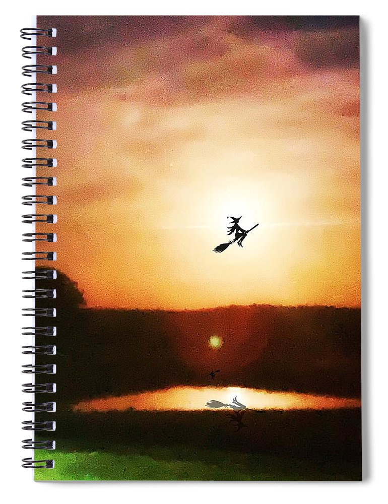 Traveling By Moonlight - Spiral Notebook