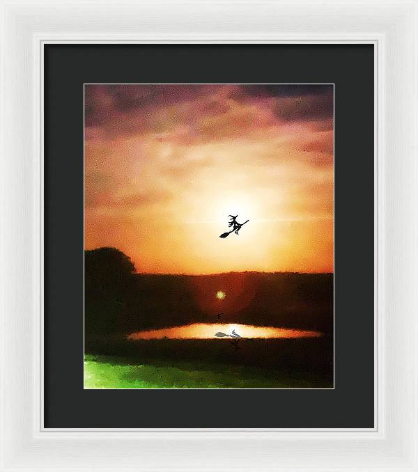 Traveling By Moonlight - Framed Print