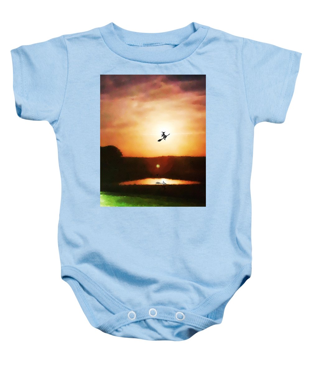 Traveling By Moonlight - Baby Onesie