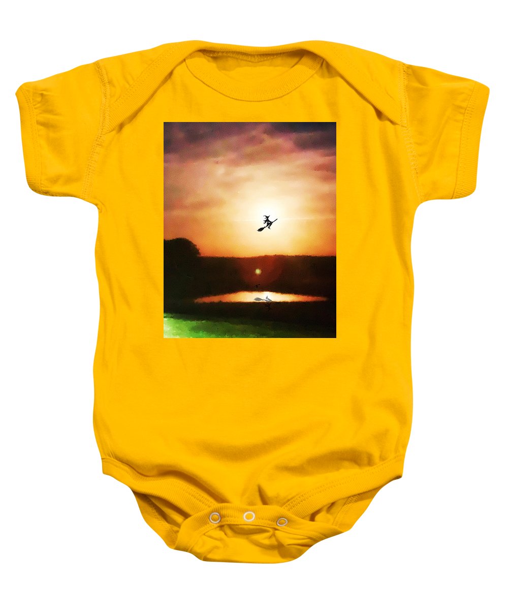 Traveling By Moonlight - Baby Onesie