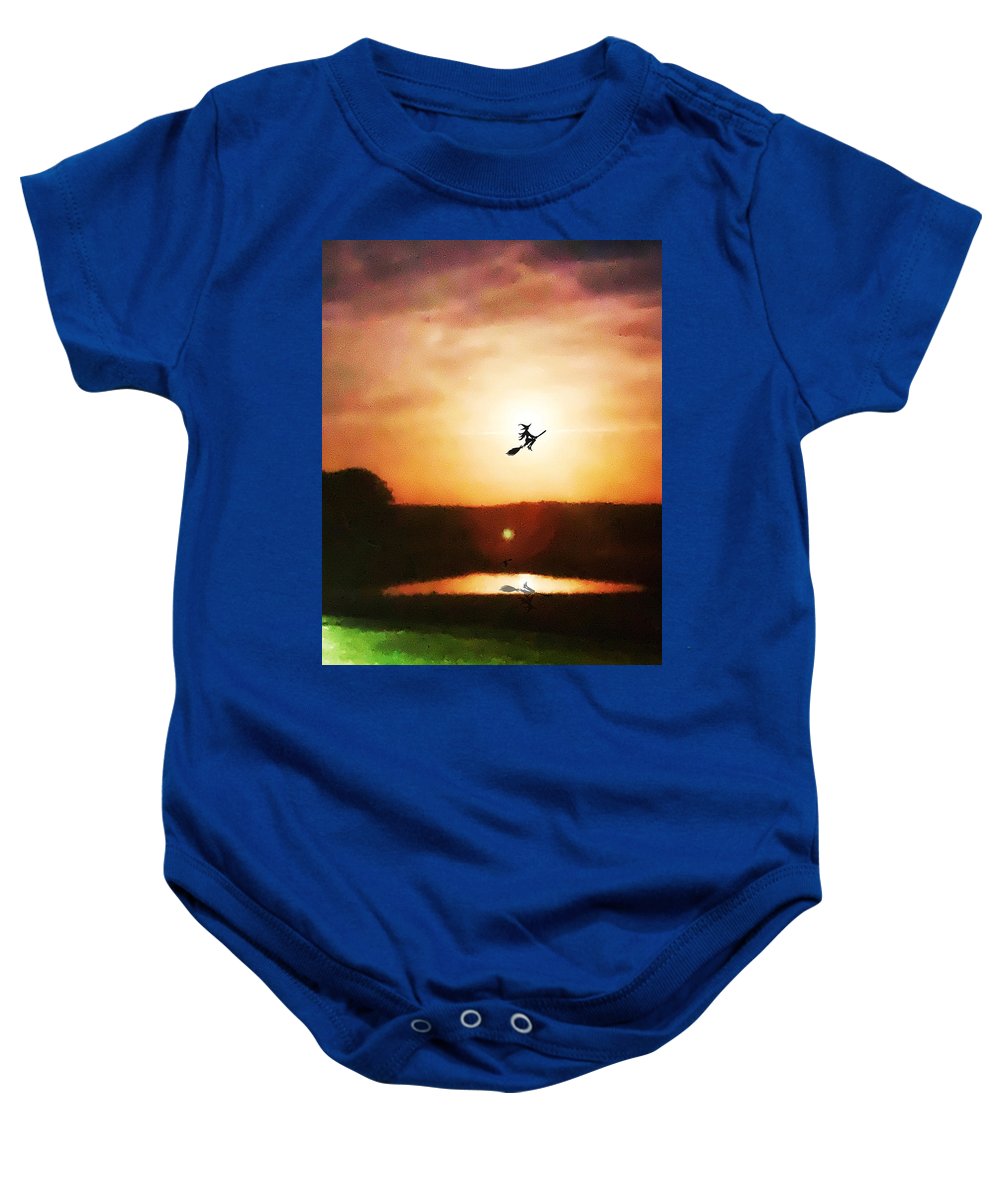 Traveling By Moonlight - Baby Onesie