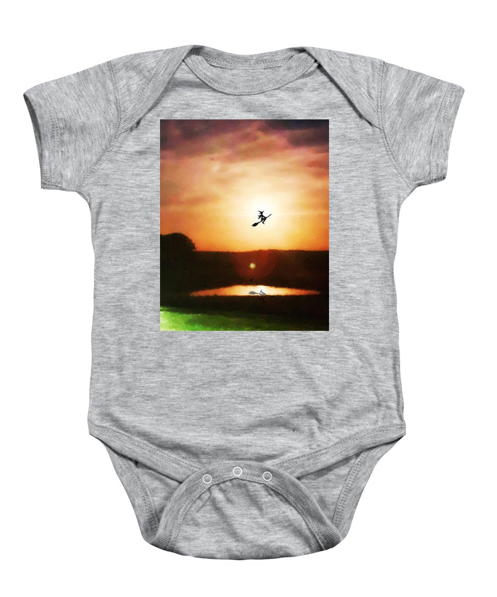 Traveling By Moonlight - Baby Onesie