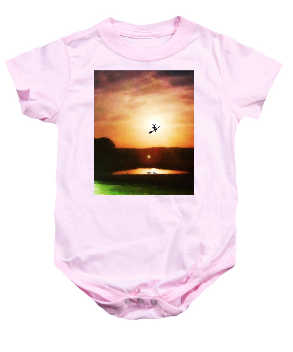 Traveling By Moonlight - Baby Onesie