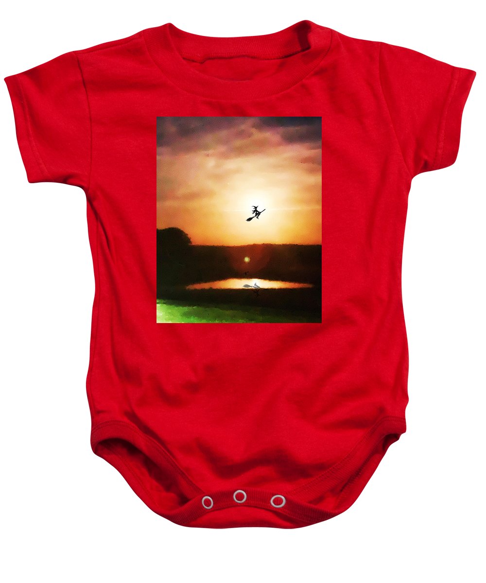 Traveling By Moonlight - Baby Onesie