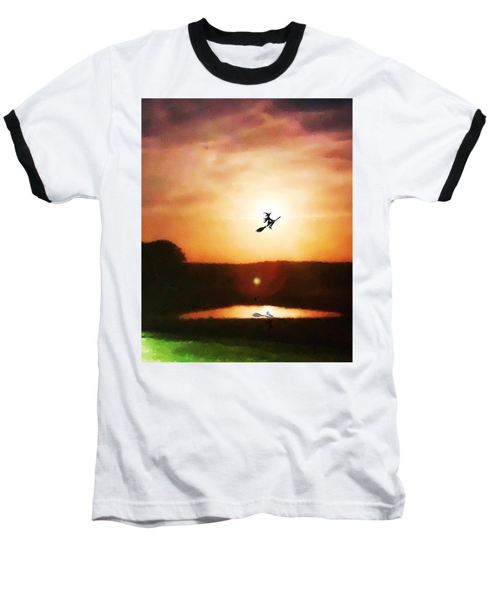 Traveling By Moonlight - Baseball T-Shirt