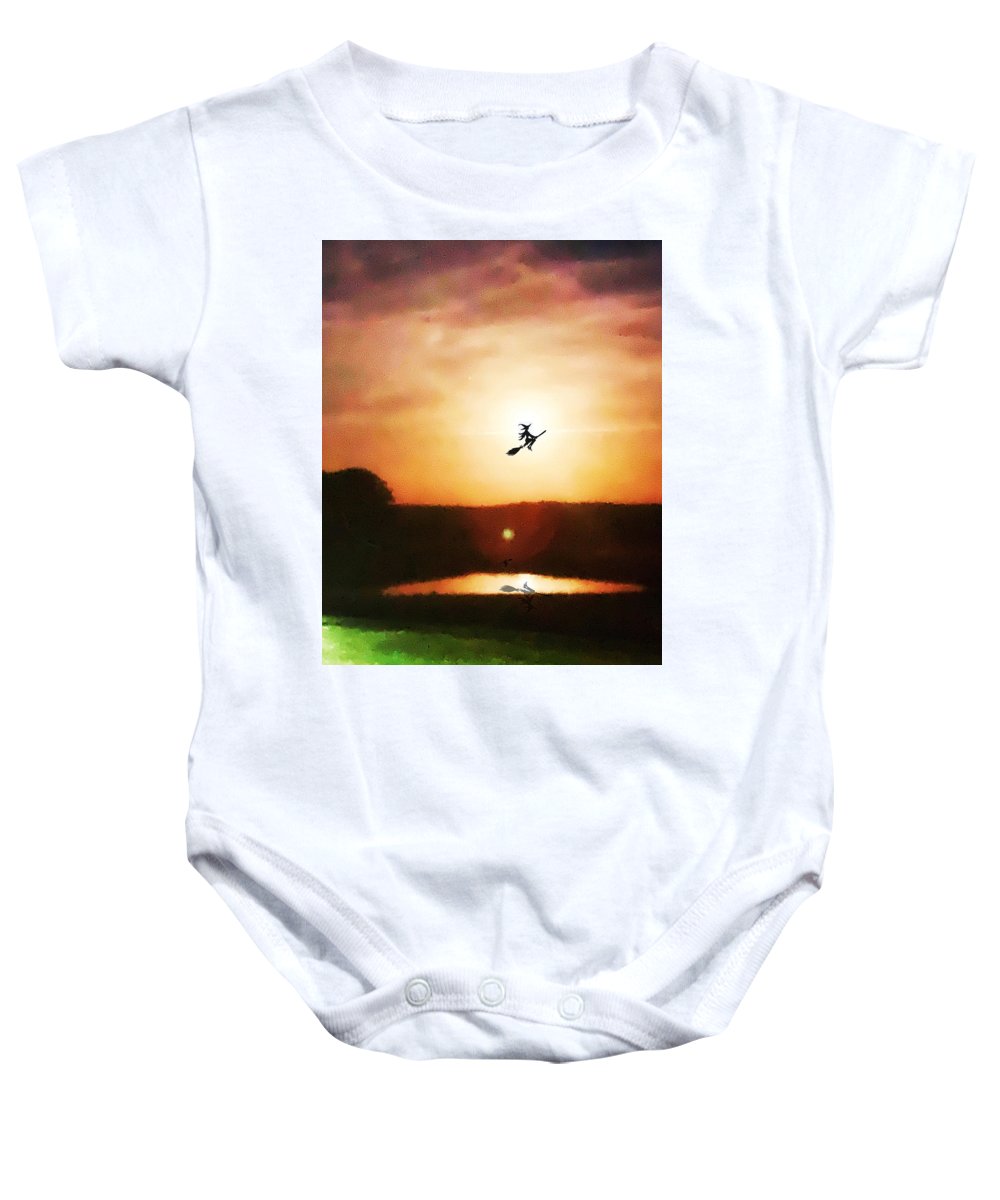 Traveling By Moonlight - Baby Onesie