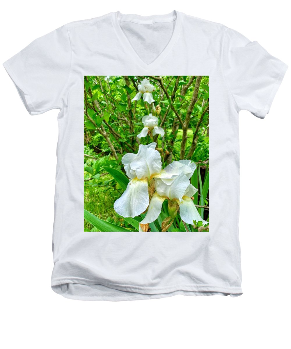 White Iris - Men's V-Neck T-Shirt